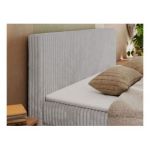 Łóżko kontynentalne TILIANO KING DUO 200x200 - H4 - jasnoszary, sztruks