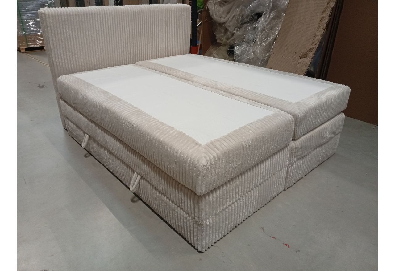 Łóżko kontynentalne TILIANO KING 160x200 - Tilia 01 - beżowy - OUTLETU