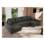 Narożnik DORIAN U - Monolith 92 - ciemny szary - OUTLETU