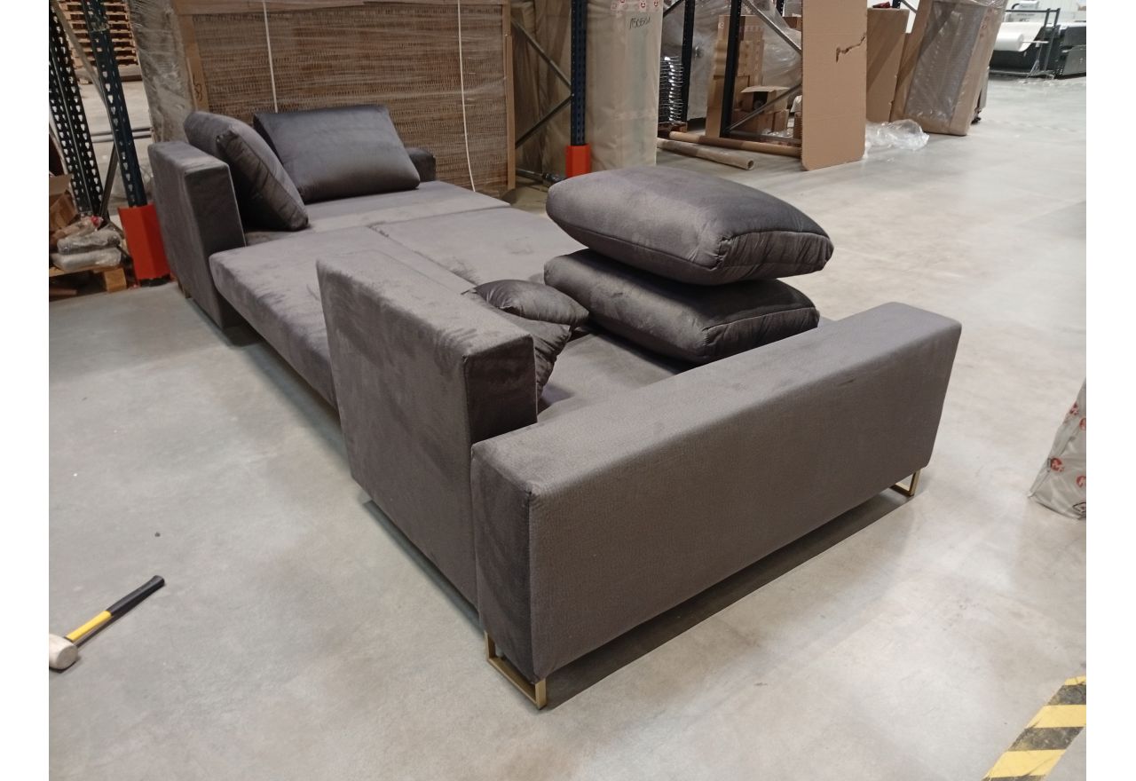 Narożnik DORIAN U - Monolith 92 - ciemny szary - OUTLETU