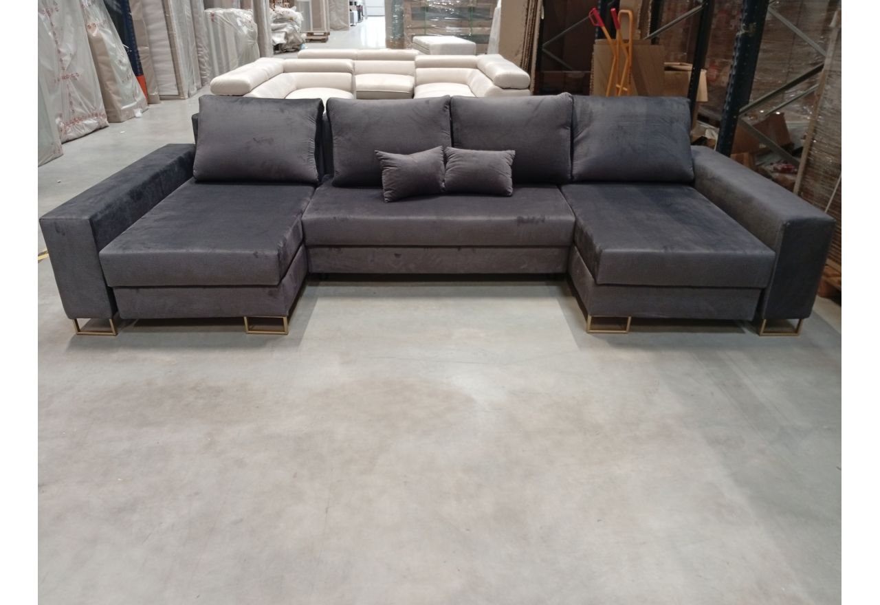 Narożnik DORIAN U - Monolith 92 - ciemny szary - OUTLETU