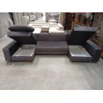 Narożnik DORIAN U - Monolith 92 - ciemny szary - OUTLETU