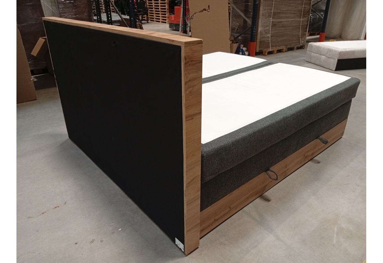 Łóżko kontynentalne VENETO KING 180x200 - Matana 05 - ciemny szary - OUTLETU