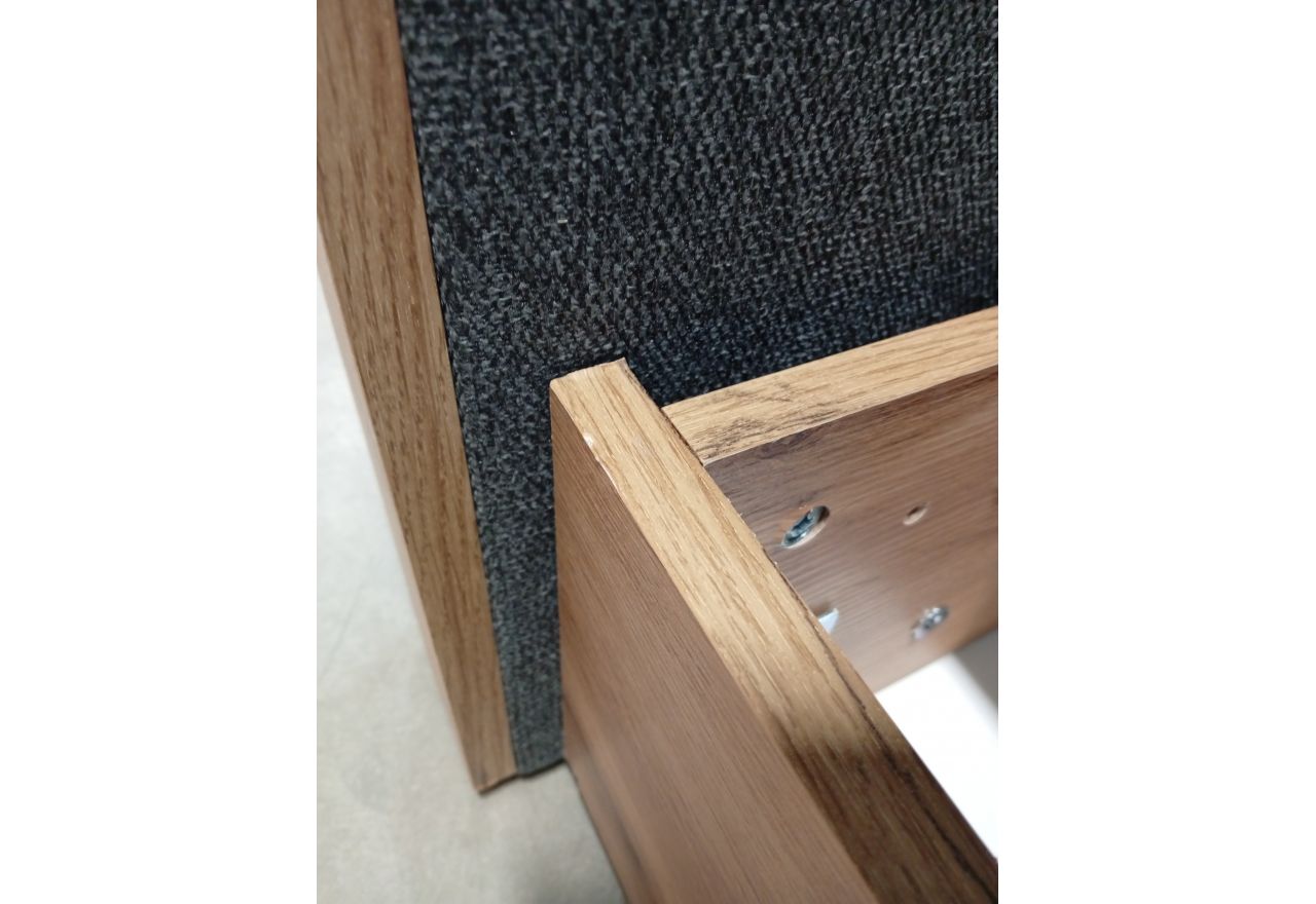 Łóżko kontynentalne VENETO KING 180x200 - Matana 05 - ciemny szary - OUTLETU