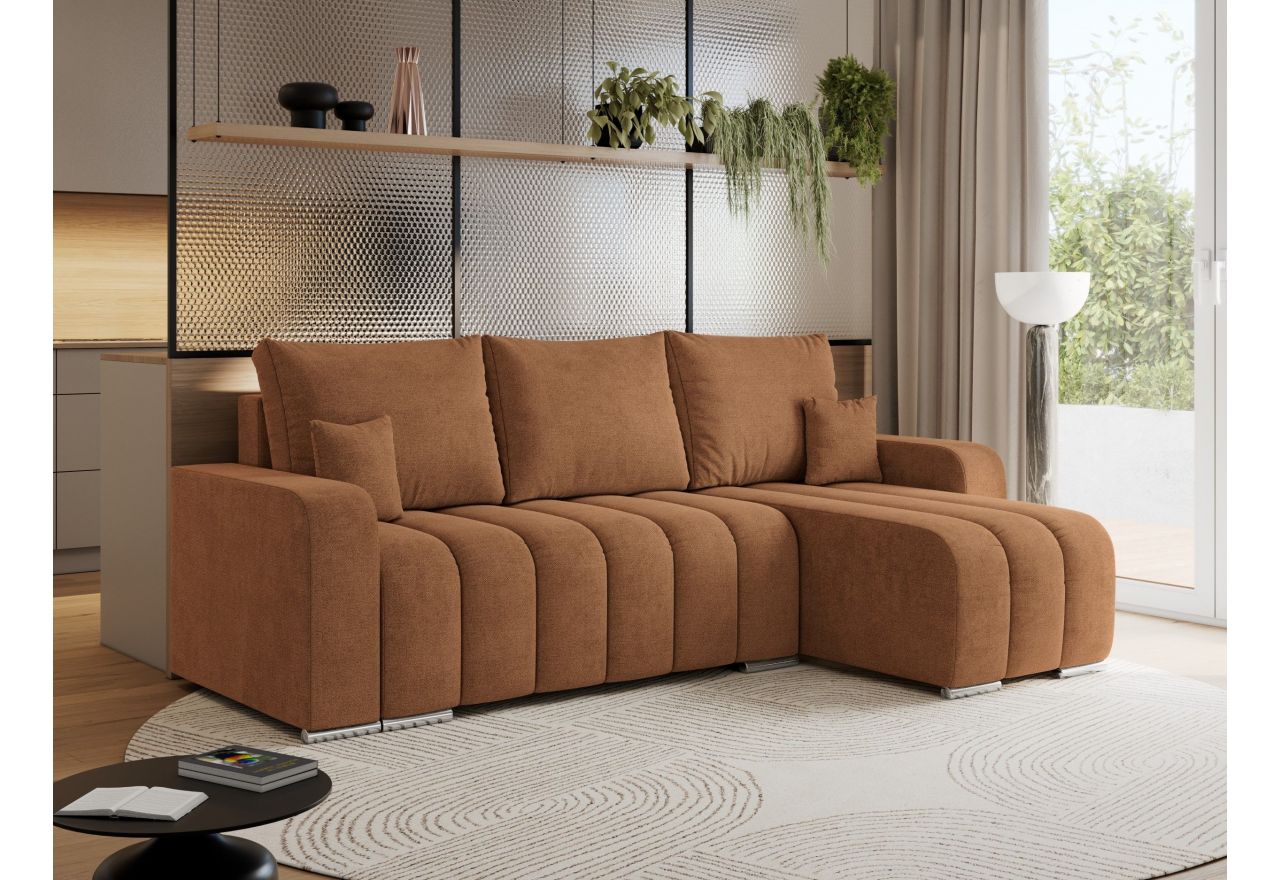 Narożnik KIRASSO L - Matana 08 - pomarańczowy - OUTLETU