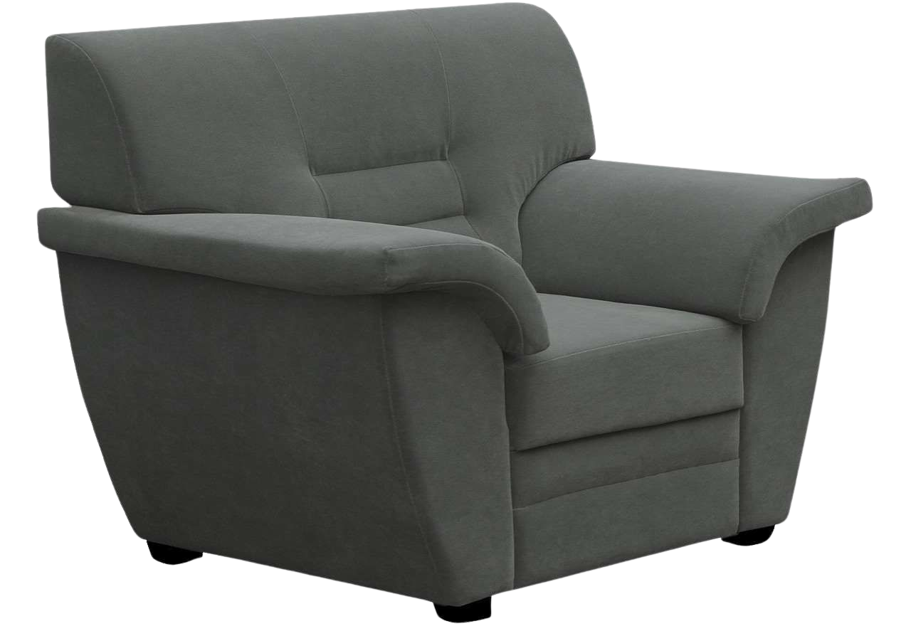 Fotel w eleganckim stylu z przeszyciami na oparciu i wyprofilowanymi podłokietnikami - JORDAN