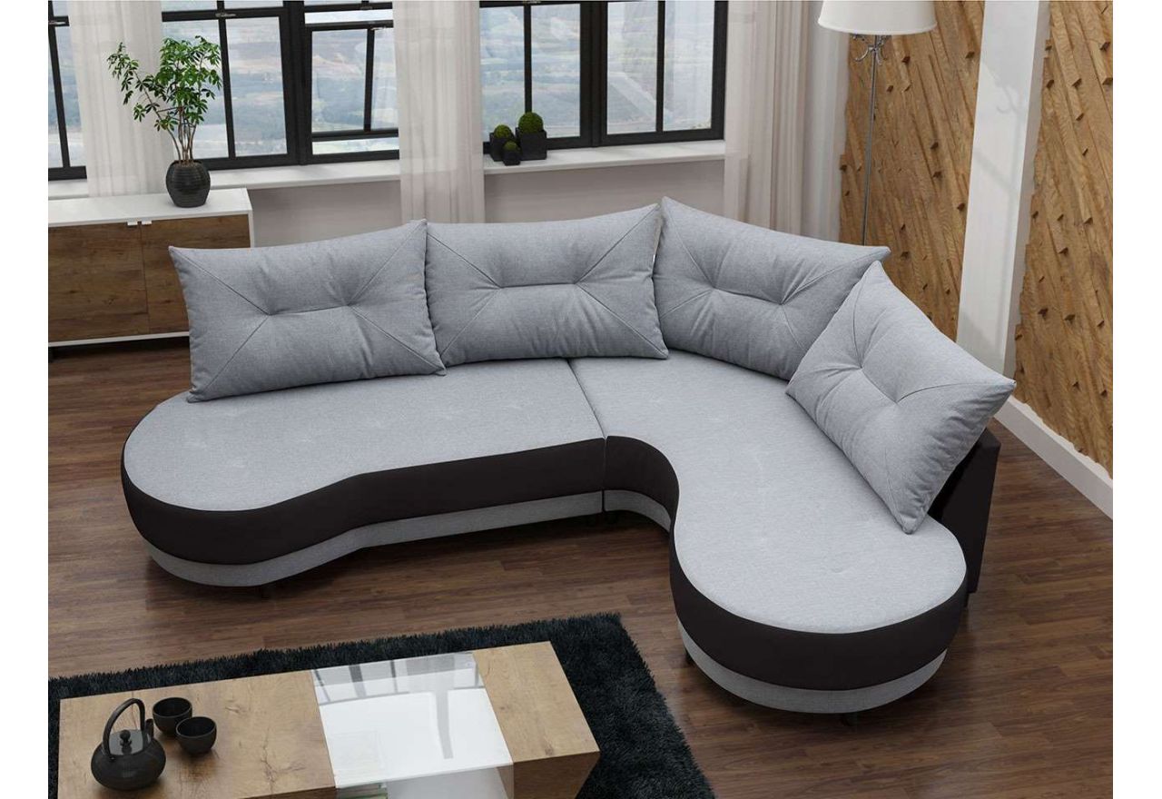 Praktyczna kanapa narożna do salonu z opcją wyboru strony - SOFI Inari 91 / Soft 11