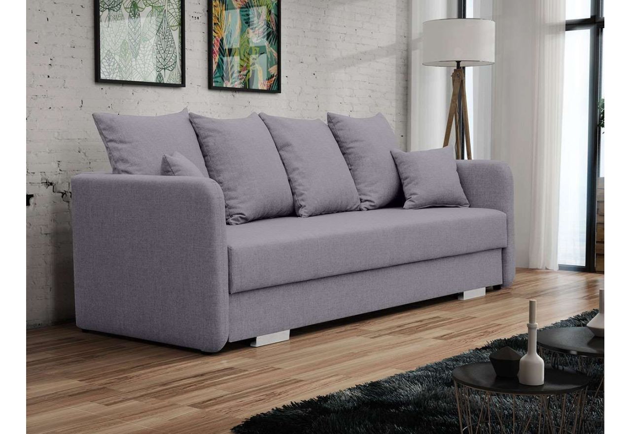 Funkcjonalna i elegancka sofa rozkładana z pojemnikiem na pościel - INES / Inari 91