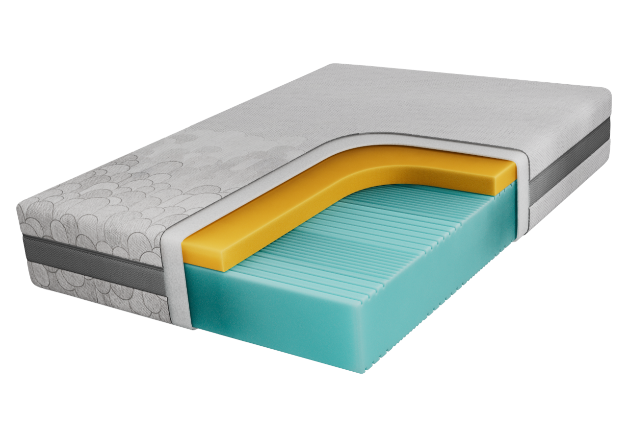 Materac piankowy ORIO 90x200 cm - H2 - pokrowiec APRI