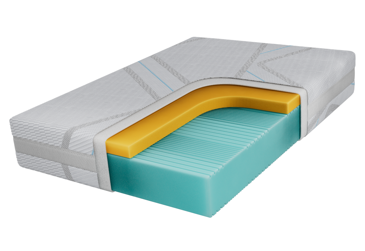 Materac piankowy ORIO 120x200 cm - H2 - pokrowiec LUX