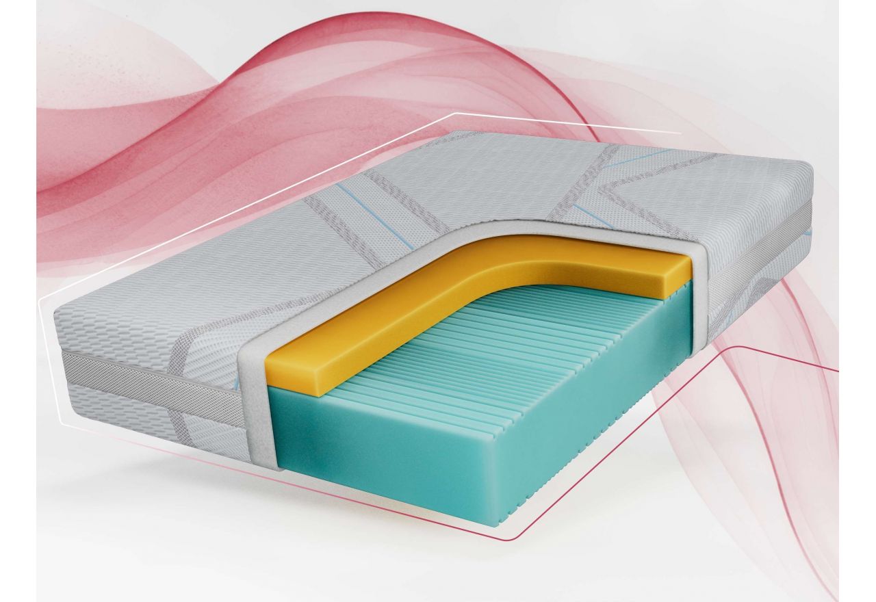 Materac piankowy ORIO 180x200 cm - H2 - pokrowiec LUX