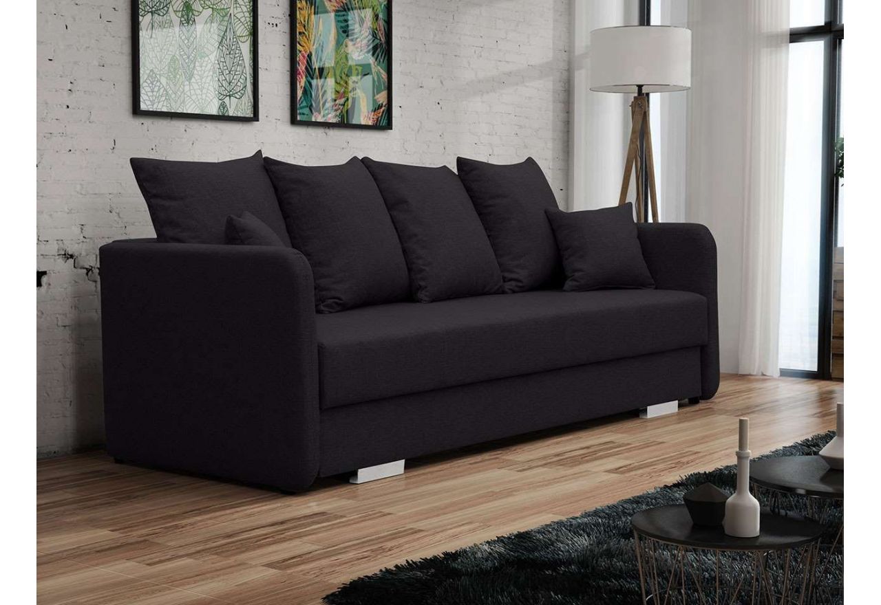 Wolnostojąca kanapa z luźnymi poduszkami i funkcją spania w nowoczesnym stylu - INES / Inari 100