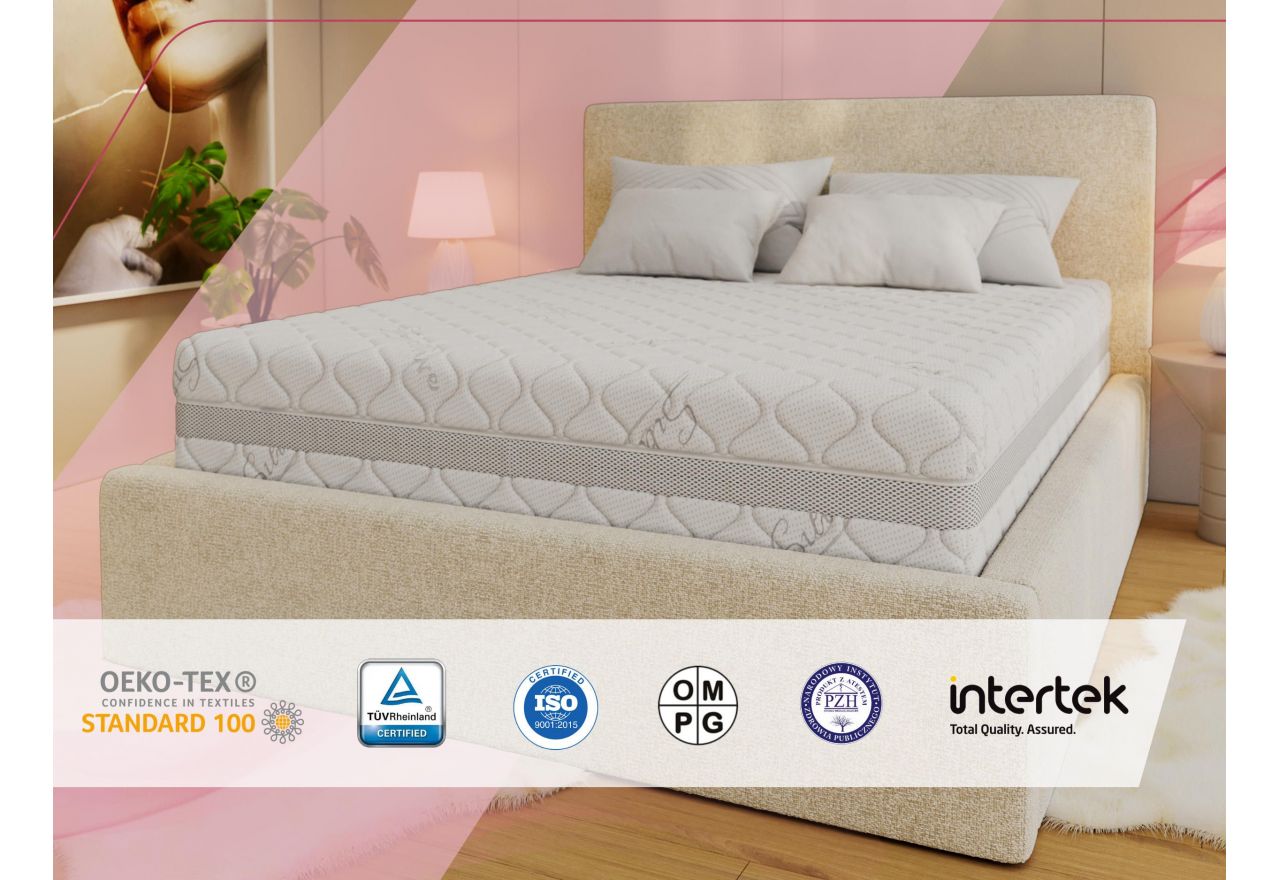 Materac piankowy VELO 120x200 cm - H2 - pokrowiec SIVO