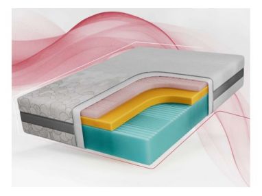 Materac piankowy VELO 120x200 cm - H2 - pokrowiec APRI