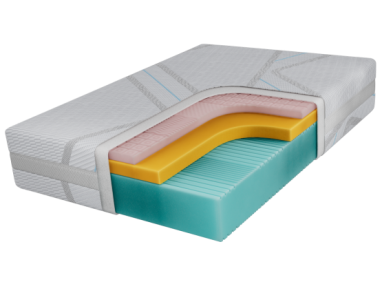 Materac piankowy VELO 120x200 cm - H2 - pokrowiec LUX