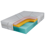 Materac piankowy VELO 140x200 cm - H2 - pokrowiec LUX