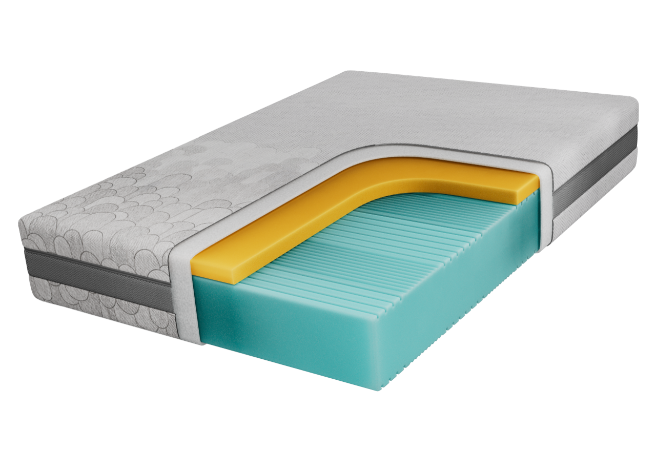 Materac piankowy MIRO 120x200 cm - H2 - pokrowiec APRI