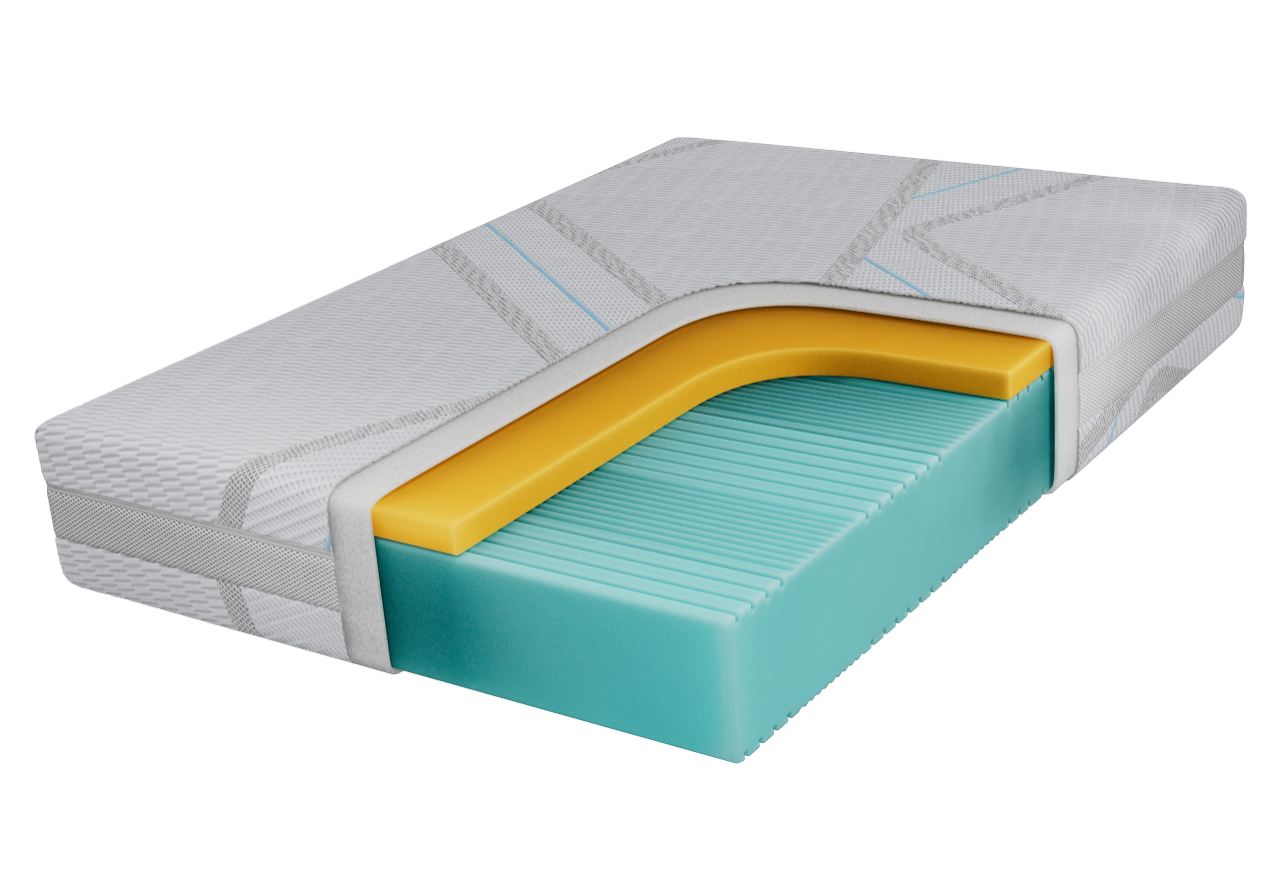 Materac piankowy MIRO 160x200 cm - H2 - pokrowiec LUX