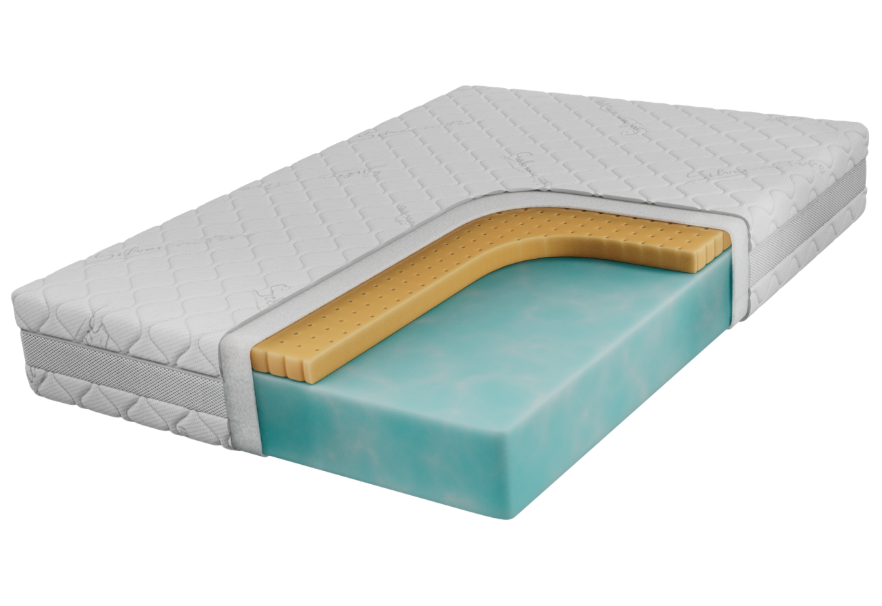 Materac piankowy ROVO 120x200 cm - H2 - pokrowiec SIVO