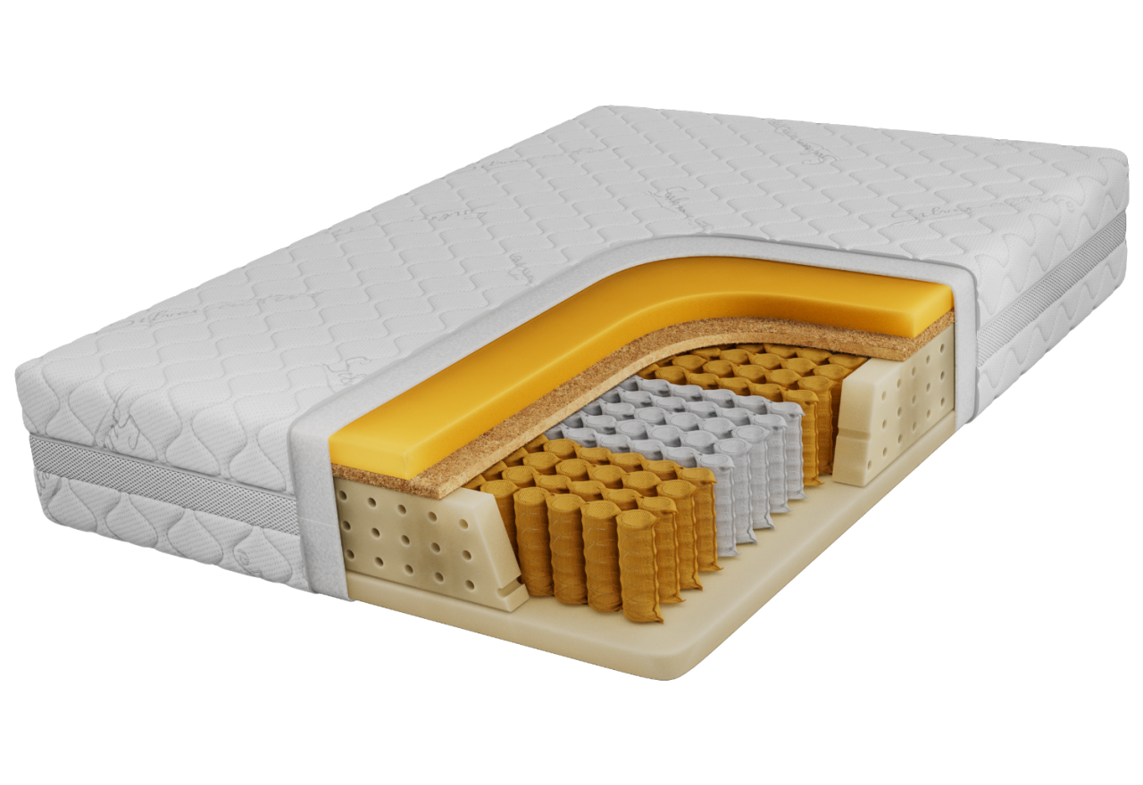 Materac pocket VIRE 90x200 cm - H3/H4 - pokrowiec SIVO