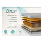 Materac pocket VIRE 120x200 cm - H3/H4 - pokrowiec APRI