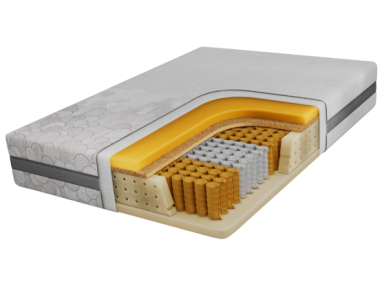 Materac pocket VIRE 200x200 cm - H3/H4 - pokrowiec APRI