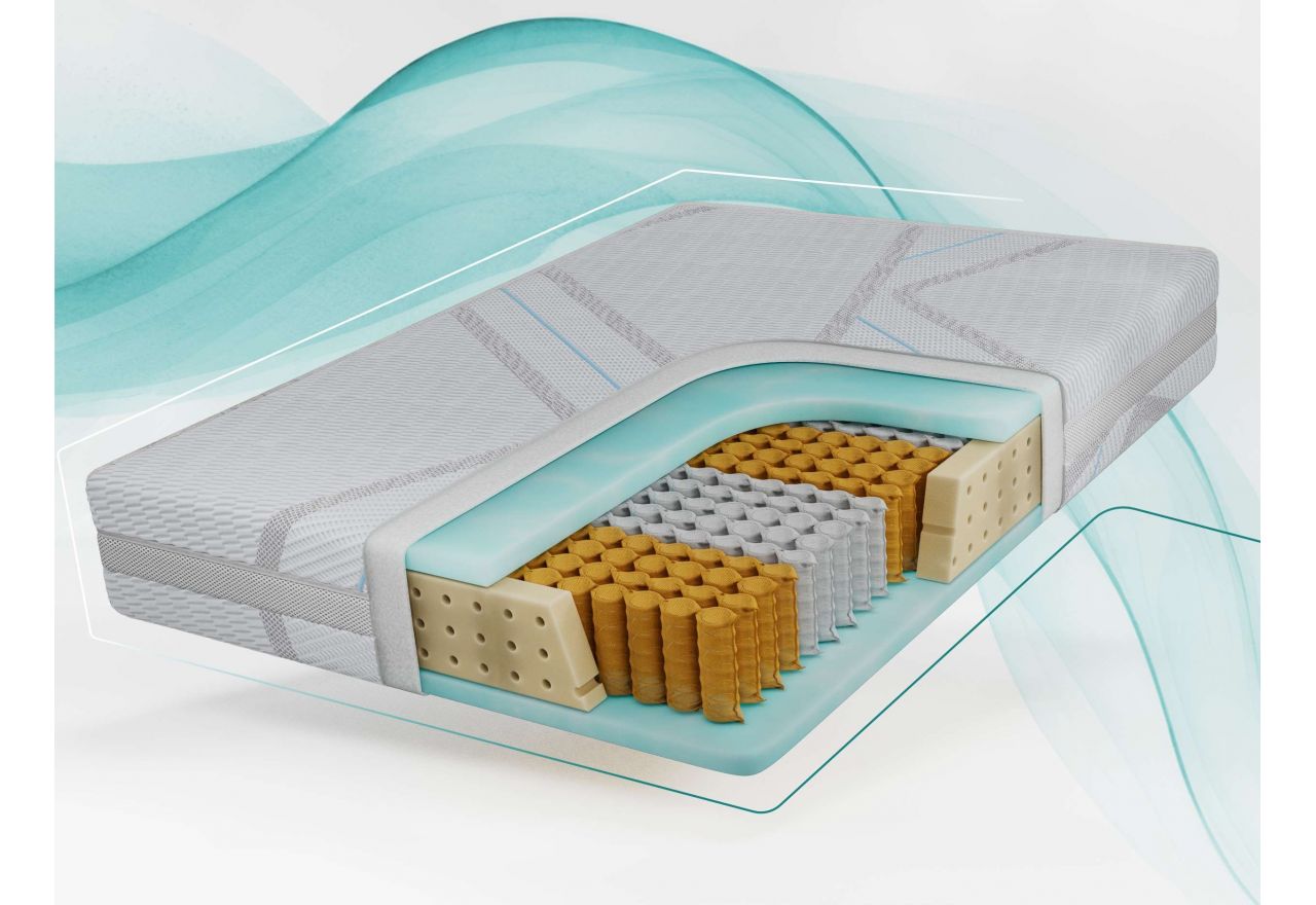 Materac pocket COVE 140x200 cm - H3 - pokrowiec LUX