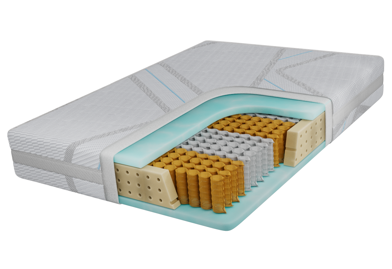 Materac pocket COVE 200x200 cm - H3 - pokrowiec LUX