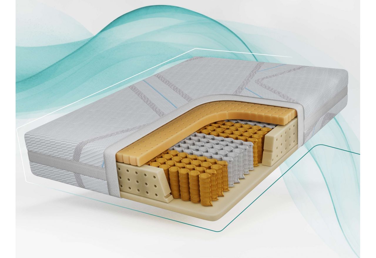 Materac pocket TENE 160x200 cm - H3 - pokrowiec LUX