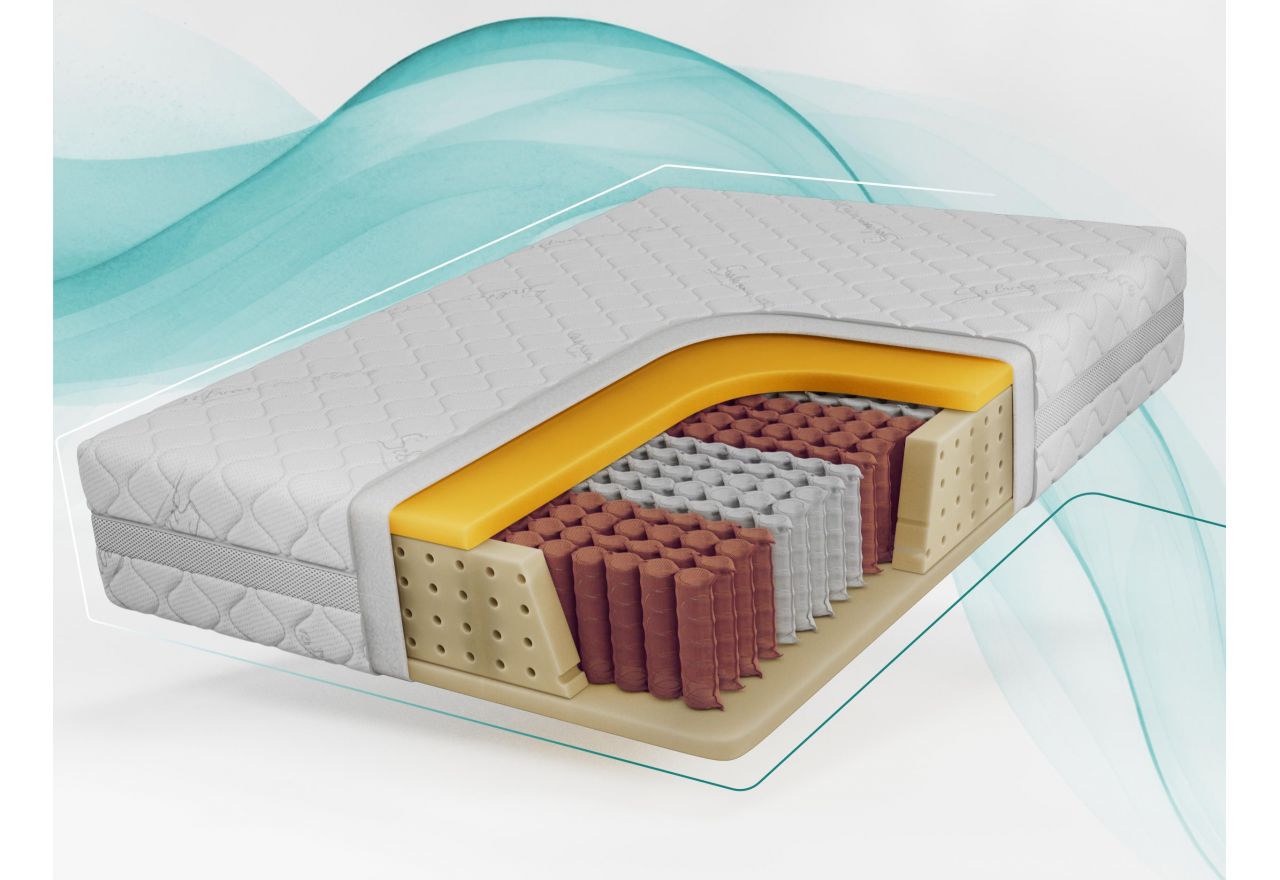 Materac pocket MOXE 140x200 cm - H3 - pokrowiec SIVO