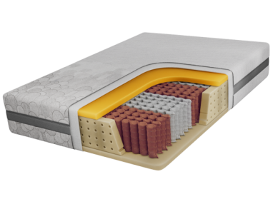 Materac pocket MOXE 200x200 cm - H3 - pokrowiec APRI