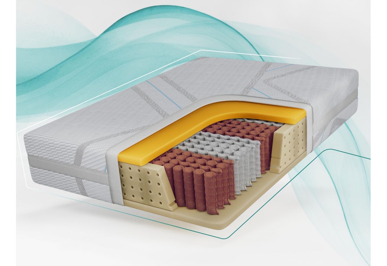 Materac pocket MOXE 90x200 cm - H3 - pokrowiec LUX