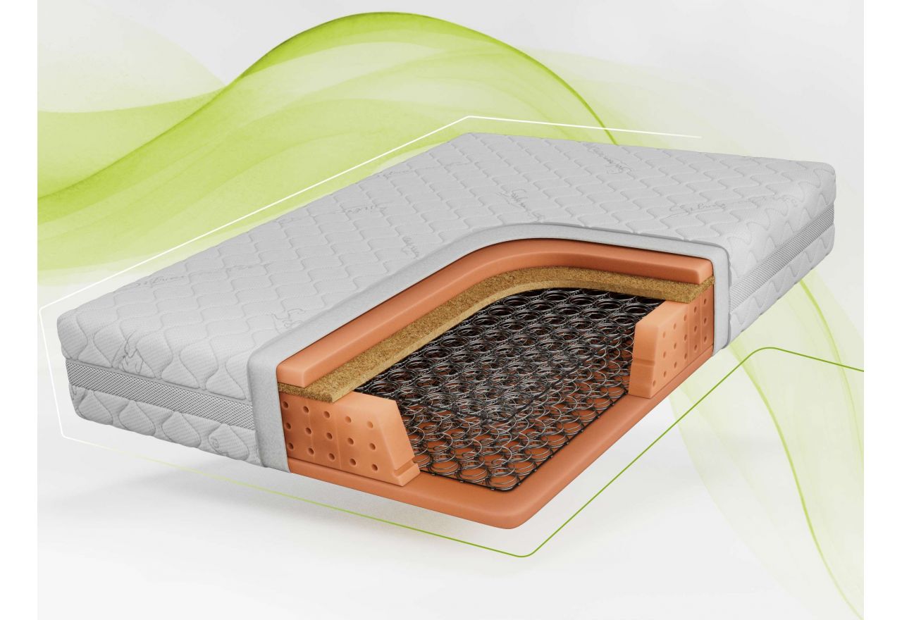 Materac bonellowy NOVA 160x200 cm - H3/H4 - pokrowiec SIVO