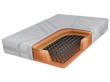 Materac bonellowy NOVA 120x200 cm - H3/H4 - pokrowiec LUX