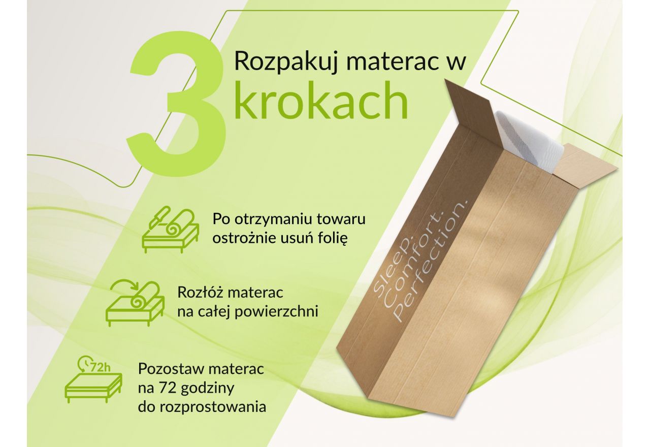 Materac bonellowy NOVA 120x200 cm - H3/H4 - pokrowiec LUX