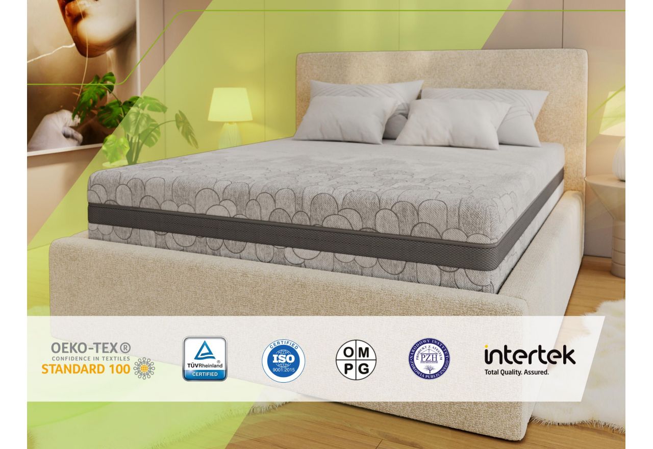 Materac bonellowy NOVA 140x200 cm - H3/H4 - pokrowiec APRI