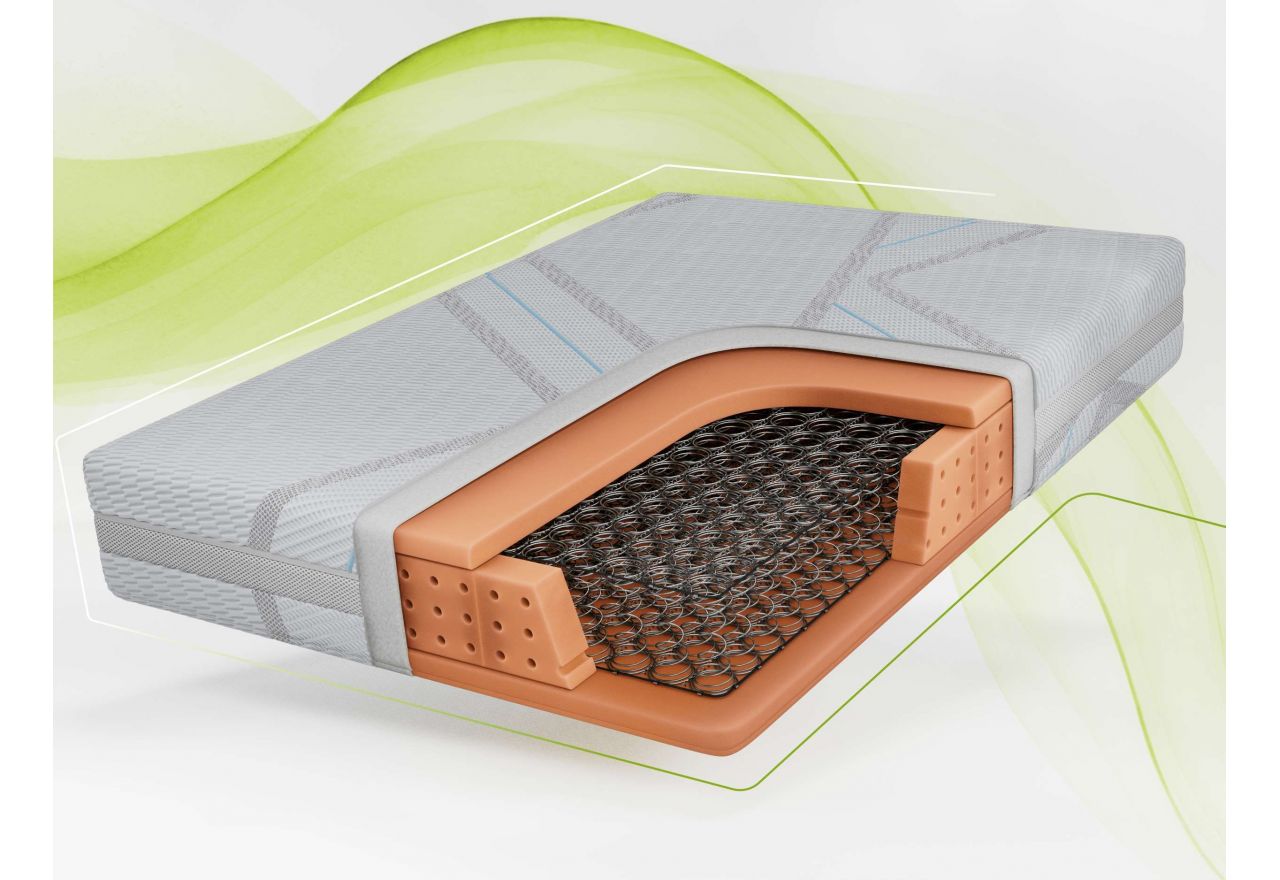Materac bonellowy TOVA 90x200 cm - H3 - pokrowiec LUX