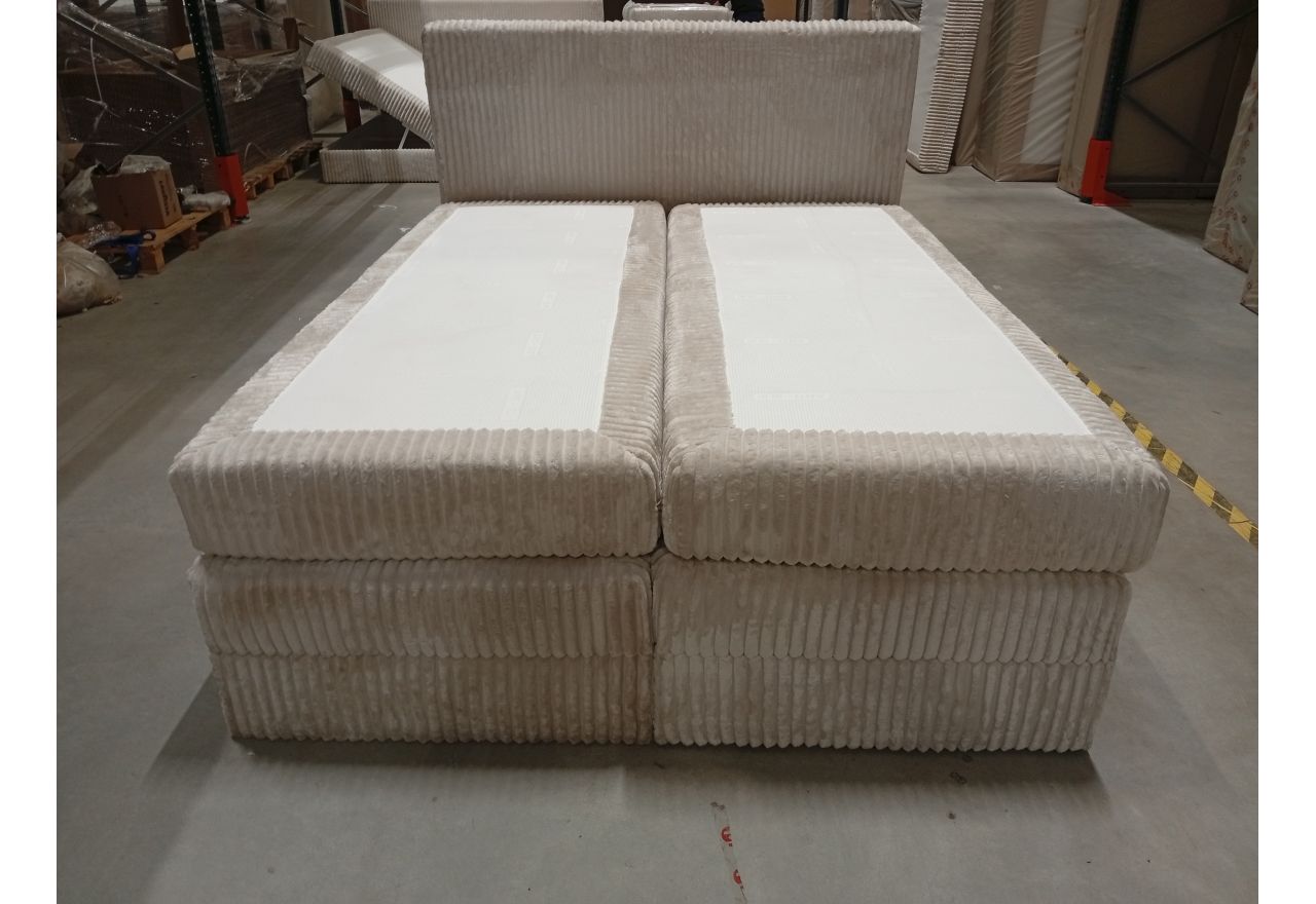 Łóżko kontynentalne TILIANO KING 160x200 - Tilia 01 - beżowy - OUTLETU