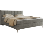 Łóżko kontynentalne DRINEA 180x200 - H4 - szary, welur