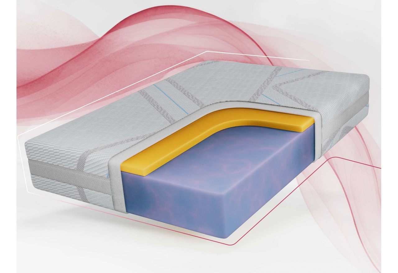 Materac piankowy DIVO 180x200 cm - H2 - pokrowiec LUX