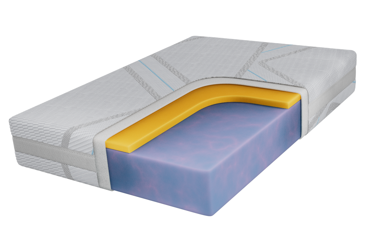 Materac piankowy DIVO 160x200 cm - H2 - pokrowiec LUX