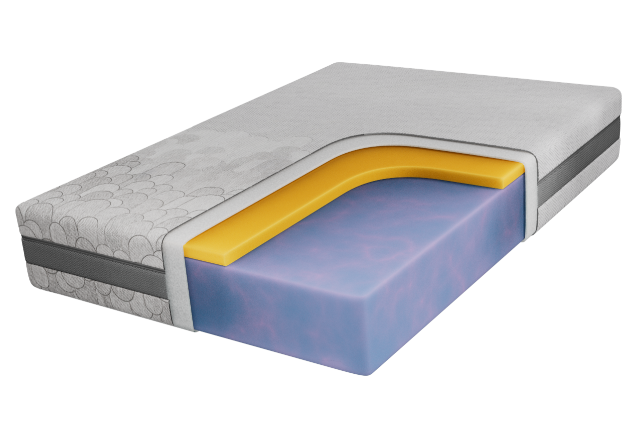 Materac piankowy DIVO 200x200 cm - H2 - pokrowiec APRI