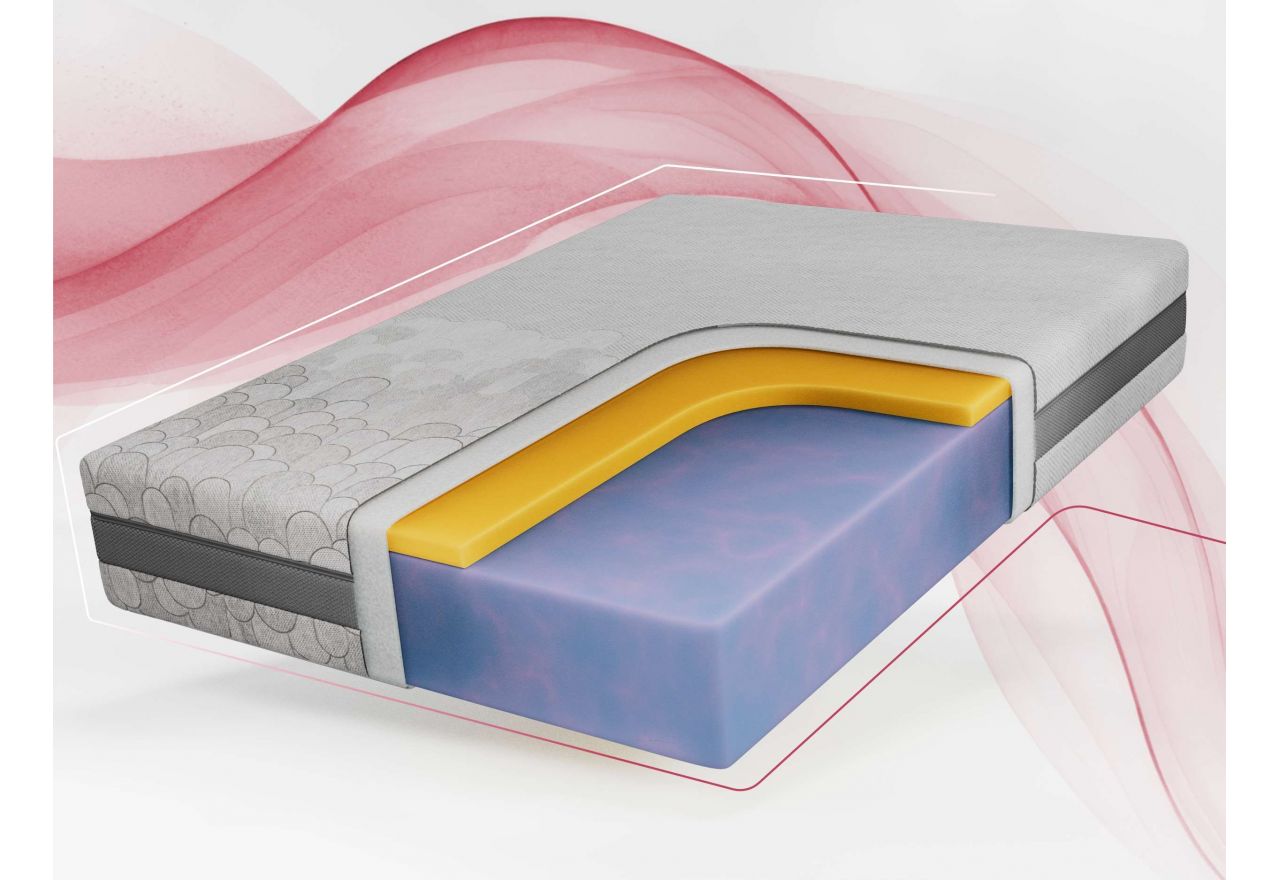 Materac piankowy DIVO 120x200 cm - H2 - pokrowiec APRI