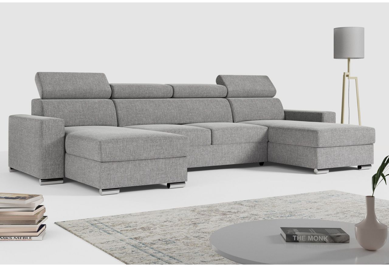 Narożnik FOX U - Matana 01 - jasny szary - OUTLET