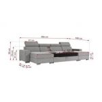 Narożnik FOX U - Matana 01 - jasny szary - OUTLET