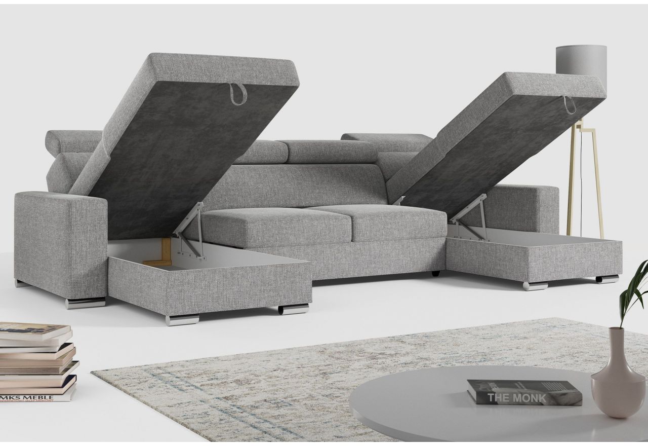 Narożnik FOX U - Matana 01 - jasny szary - OUTLET