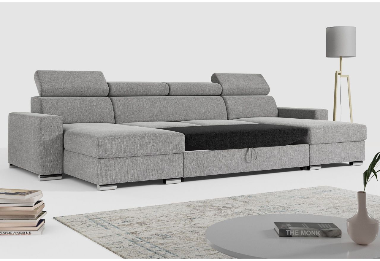 Narożnik FOX U - Matana 01 - jasny szary - OUTLET