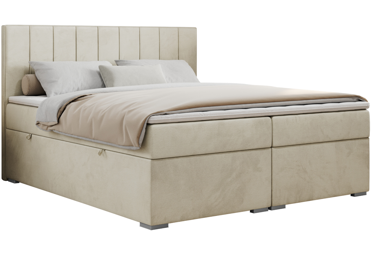 Łóżko kontynentalne ALLY 200x200 - Monolith 02 - beżowy - OUTLET