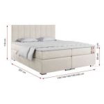 Łóżko kontynentalne ALLY 200x200 - Monolith 02 - beżowy - OUTLET