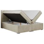 Łóżko kontynentalne ALLY 200x200 - Monolith 02 - beżowy - OUTLET